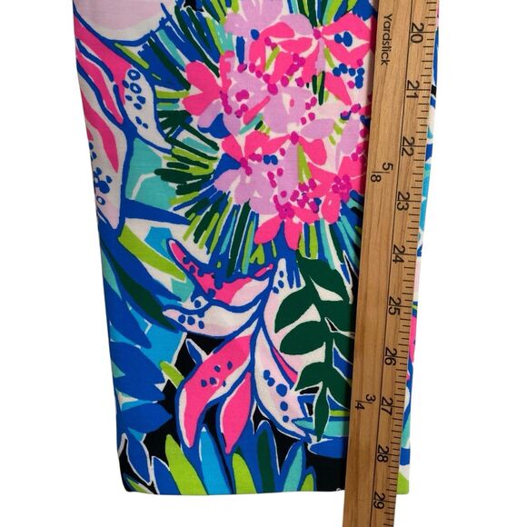 Lilly Pulitzer Pants Size 4 Multicolor Floral Tropical Straight Stretch Pockets - Picture 4 of 12